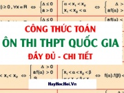 Công thức Toán ôn thi THPT Quốc Gia - Đại học
